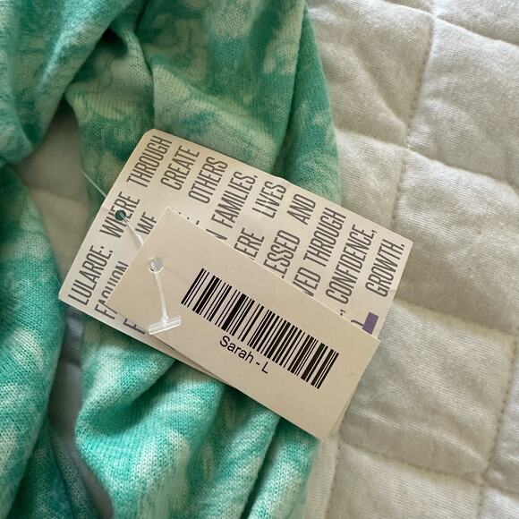 LULAROE Womens Sweater Large Blue Sarah Open Cardigan Duster Floral Soft Knit - Picture 10 of 14